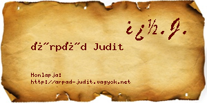 Árpád Judit névjegykártya